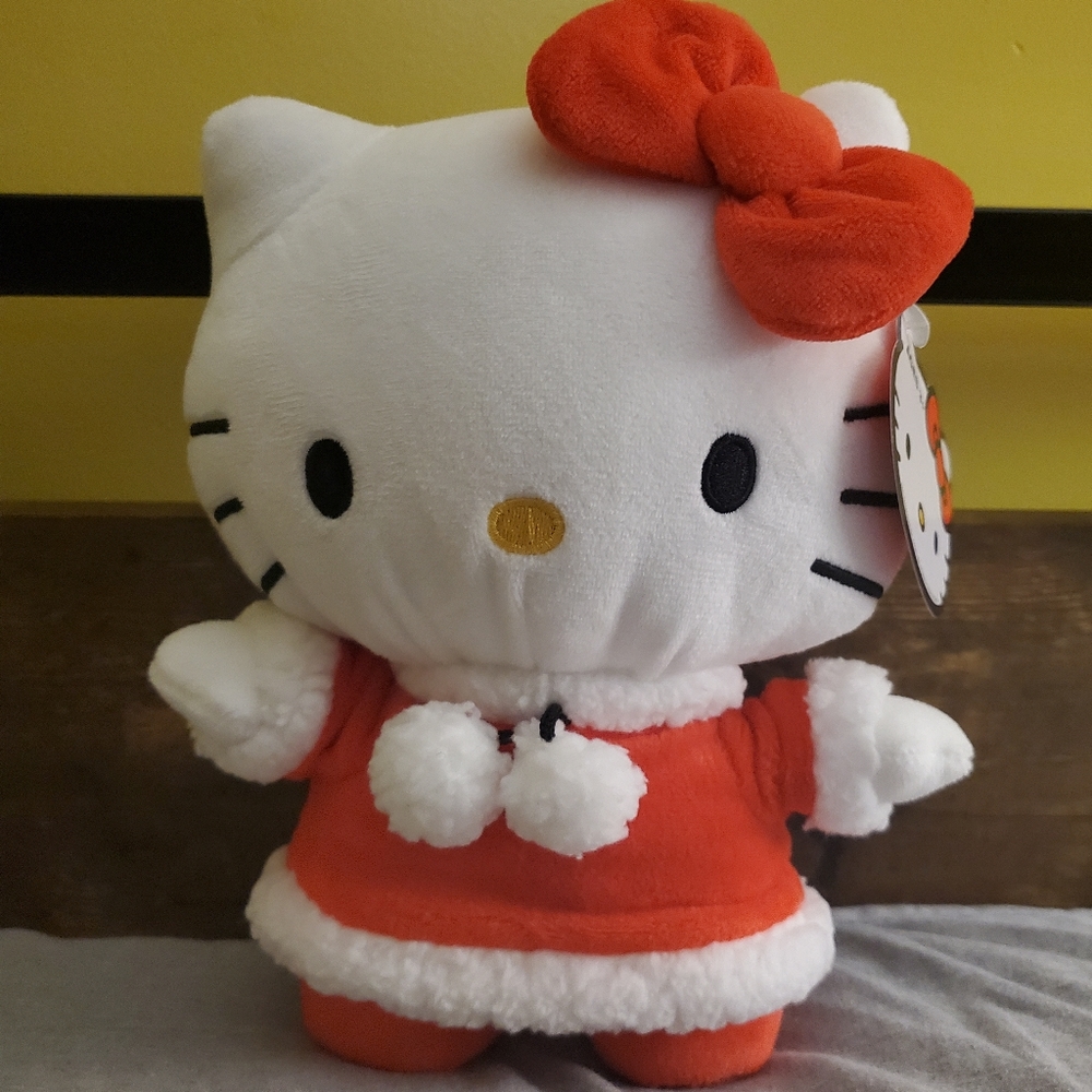 Hello Kitty Christmas Santa Claus 8" Plush by Sanrio NWT
